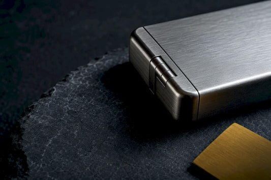 Close-up of minimalist lighter design details