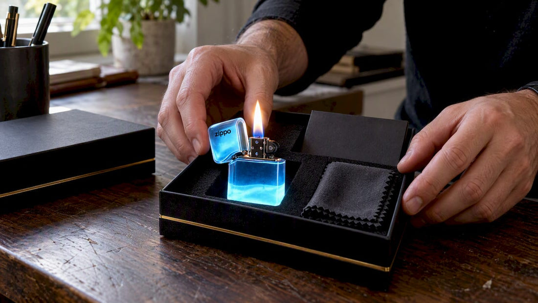 Lumino lighter arranged in a gift set